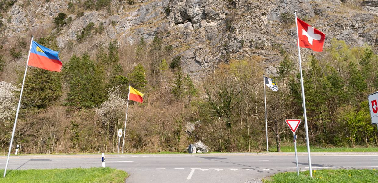 Przejście graniczne Szwajcaria Liechtenstein, możliwość wjazdu na tej samej winiecie